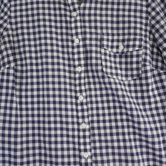 Girl Krazy Gingham Button Down‎ Shirt Long Sleeve Casual Top M Prairie Cottage - Picture 2 of 6